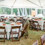 tent rental with rented tables and chairs.