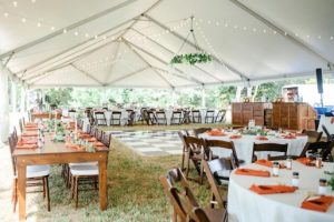 tent rental with dance floor.